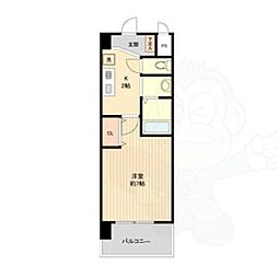 パークフラッツ金山 1Kの間取図画像