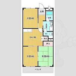 アネックス栄2 3DKの間取図画像