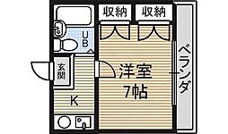 アーバンライフ東枇杷島 1Kの間取図画像