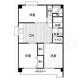 TMビル 3DKの間取図画像