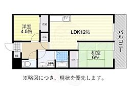 カーサ金山 2LDKの間取図画像