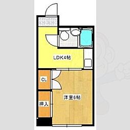 チサンマンション栄 1Kの間取図画像