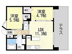 ブライム名古屋 2LDKの間取図画像