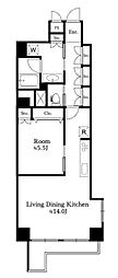 マンション広尾台 1LDKの間取図画像