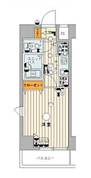 スカイコートルーベンス中目黒 1Kの間取図画像