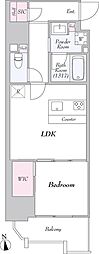 Log浅草west 1LDKの間取図画像