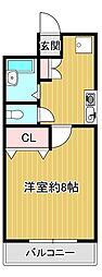 吉川幸輝ビル 1Kの間取図画像