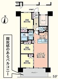 シャリエ越谷蒲生 3LDKの間取図画像