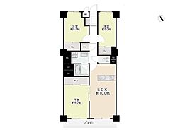 ハイツ昭島 3LDKの間取図画像