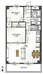 間取図画像 2LDK