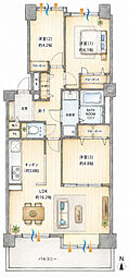 鳥見パークマンション二番街 3LDKの間取図画像