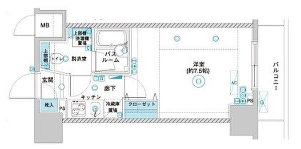 フェニックス横濱関内BAY GAIA ｜神奈川県横浜市中区不老町３丁目(賃貸マンション1K・6階・22.68㎡)の写真 その2