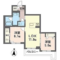 間取図画像 2LDK