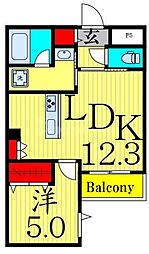 間取図画像 1LDK