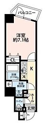 プレール・ドゥーク西新井II 1Kの間取図画像