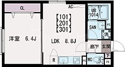 間取図画像 1LDK