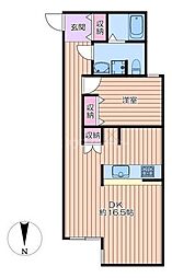 brillante paws 舎人 1LDKの間取図画像