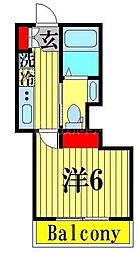 Alivio西新井 1Kの間取図画像