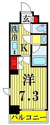 プラネソシエ西新井 1Kの間取図画像