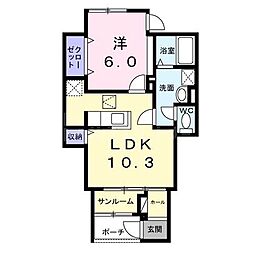 A-1(エーワン) 1LDKの間取図画像