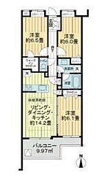 アンシア西新井 3LDKの間取図画像
