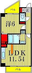 メゾンドソレイユ 1LDKの間取図画像