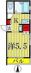 グランシャリオ48 1Kの間取図画像