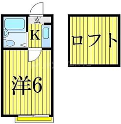 プラザ・ドゥ・デューク 1Kの間取図画像