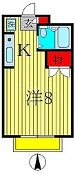 シャトーテル寿1 ワンルームの間取図画像