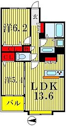 LANAIJGRANDE 2LDKの間取図画像