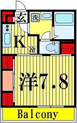 リブリ・コルージャ 1Kの間取図画像