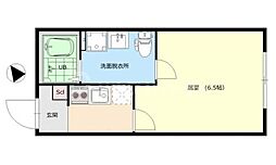 ルノン谷在家 1Kの間取図画像