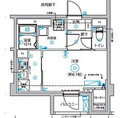 DIPS西新井 1Kの間取図画像