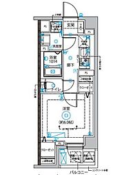 DIPS西新井 1Kの間取図画像