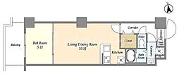 アルファコート西新井 1LDKの間取図画像