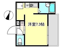 Lupinus見沼代 ワンルームの間取図画像