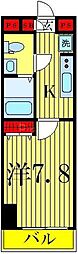 RisingPlace西新井 1Kの間取図画像