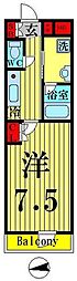 ジュイールパルフェ西新井 1Kの間取図画像