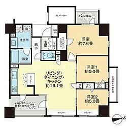 グーディッシュ西新井 3LDKの間取図画像