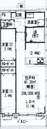 GENOVIA梅島 2LDKの間取図画像
