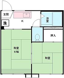 セイハイツ 2Kの間取図画像