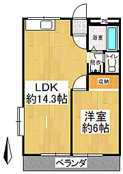 カサ・ビエネスタール 1LDKの間取図画像