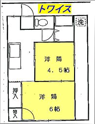 ハイム古澤 2Kの間取図画像