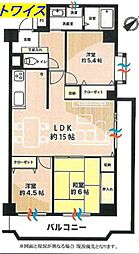 ヴェルドミール羽村 3LDKの間取図画像
