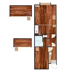 セザンヌ原町 1LDKの間取図画像