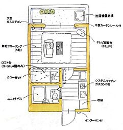 ユトリロ草間 1Kの間取図画像