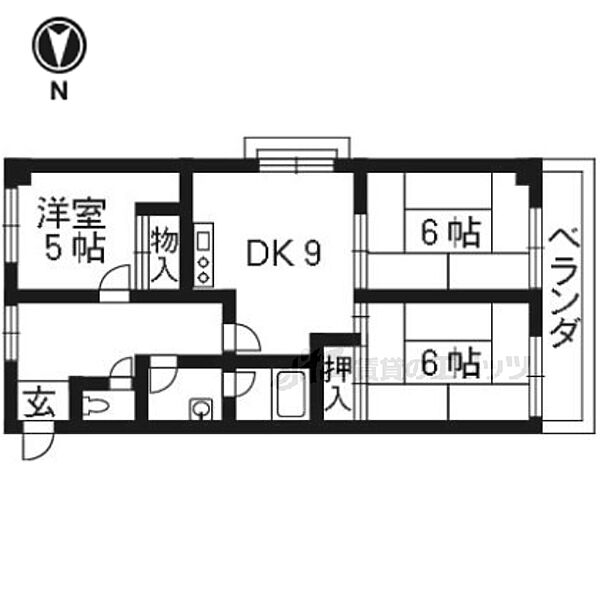 京都府京都市中京区東堀川通御池下ル三坊堀川町(賃貸マンション3DK・3階・58.74㎡)の写真 その2