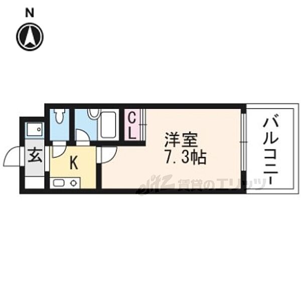 京都府京都市下京区四条通油小路東入傘鉾町(賃貸マンション1K・2階・21.10㎡)の写真 その2