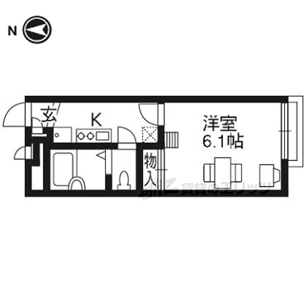 京都府京都市下京区西七条名倉町(賃貸アパート1K・1階・19.87㎡)の写真 その2