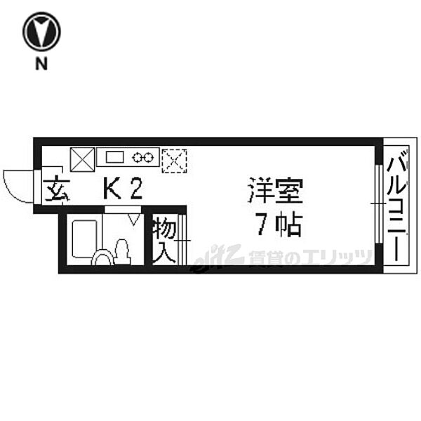 ナチュールイナオ 205｜京都府京都市下京区富小路通綾小路下る塗師屋町(賃貸マンション1K・2階・22.00㎡)の写真 その2